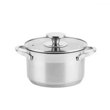 Кастрюля 2 л из нержавеющей стали, кастрюля для супа, индукционная универсальная кастрюля, кастрюля для мяса TOPFANN