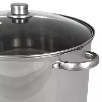 Кастрюля 8 л со стеклянной крышкой из нержавеющей стали, суповая кастрюля, универсальная кастрюля, индукционная овощная кастрюля TW24