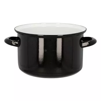 Кастрюля эмалированная Belis STANDARD, черный, 6,1л, 24см