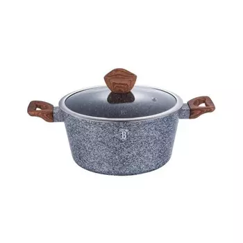 Кастрюля Berlingerhaus с мраморной поверхностью и крышкой 28 см Waldlinie BH-1198
