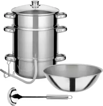 Кастрюля для консервирования GSW, нержавеющая сталь, (1 шт.), нержавеющая сталь, индукционная 25 см, цвет silberfarben