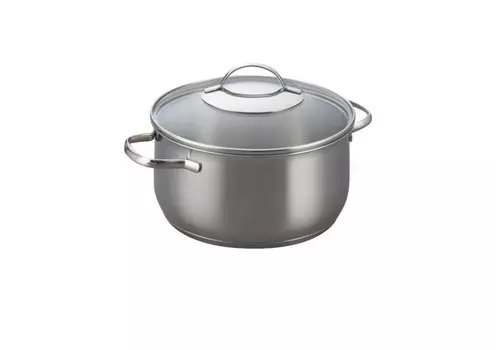 Кастрюля для мяса Kelomat Torrano со стеклянной крышкой 16 см, 1,8 л, нержавеющая сталь Riess