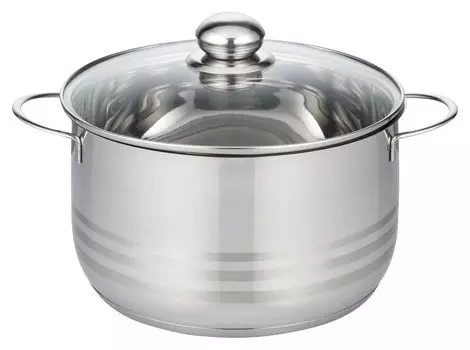 Кастрюля для мяса - нержавеющая сталь - 24 см - со стеклянной крышкой ELO Stahlwaren GmbH