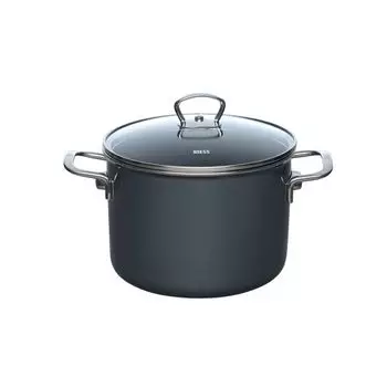 Кастрюля для мяса NOUVELLE PUR со стеклянной крышкой 4 л темно-серый Riess