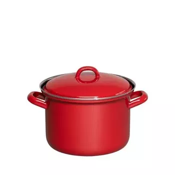 Кастрюля для мяса Riess Kelomat с крышкой красная