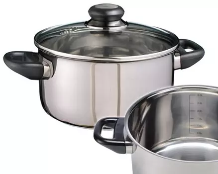 Кастрюля для мяса "Зильт" из нержавеющей стали Размеры: Диам. 20x11,5 см HI