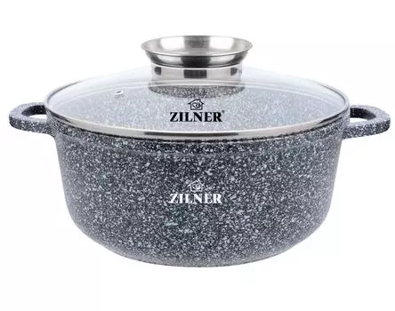 Кастрюля для приготовления пищи 1,7 л, 18 см, со стеклянной крышкой, керамическим покрытием Zilner Zl-6999 Klausberg