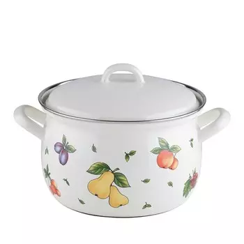 Кастрюля для риса Фруктовый сад с крышкой 20 см 3,5 л эмаль Riess