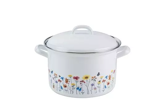 Кастрюля для риса с крышкой 20см 3,5 л Country Flora эмаль Riess