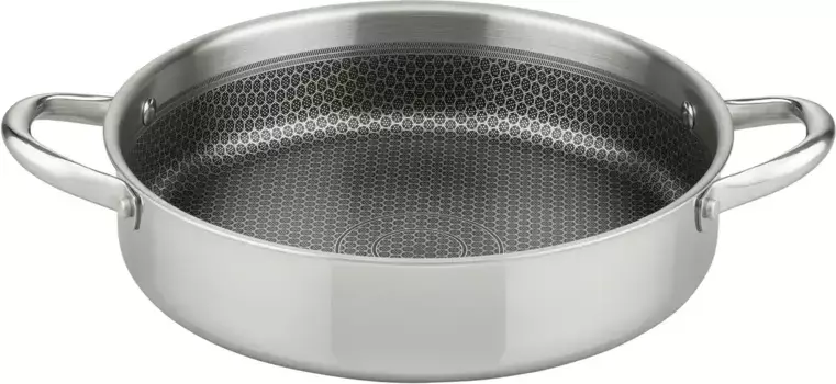 Кастрюля Elo "Рельеф", нержавеющая сталь 18/10, многослойный материал, 28 см, индукционная 28 см + высота 6,9 см, цвет silberfarben