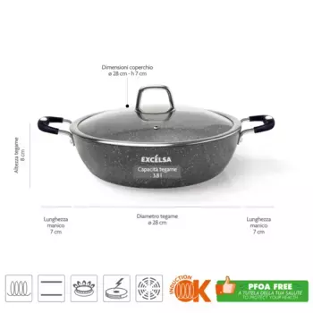 Кастрюля Excelsa, серый