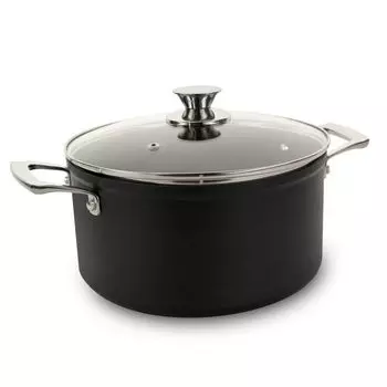 Кастрюля Genius Cerafit Plasma для всех типов плит, с трехслойным антипригарным покрытием, нержавеющая сталь, пригодная для использования в духовке, 5 литров, 24 см