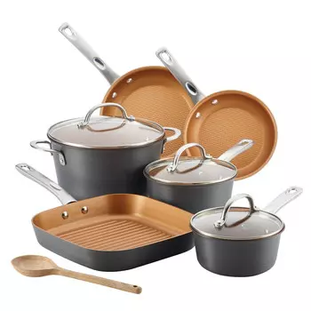 Кастрюля и сковорода Ayesha Curry Home Collection, серый