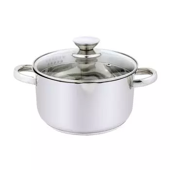 Кастрюля из нержавеющей стали с металлической ручкой Michelino