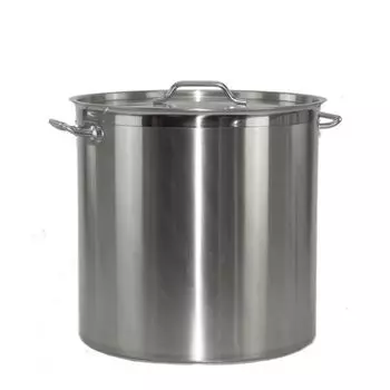 Кастрюля из нержавеющей стали с усиленными краями и крышкой 50см В50см 98,1 литра GVKECO