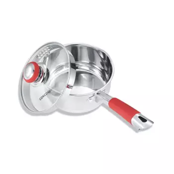 Кастрюля из нержавеющей стали со стеклянной крышкой объем Concord Cookware 2 кварты