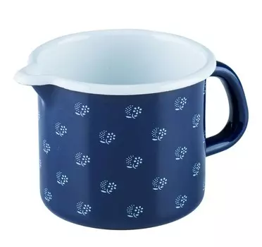 Кастрюля-клюв Riess 9 см 0,5 л горошек синий
