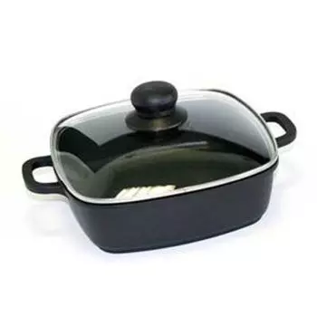 Кастрюля Krger "Delta", 28 x 28 см со стеклянной крышкой, квадратная Karl Krueger