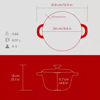 Кастрюля Lava, оранжевый
