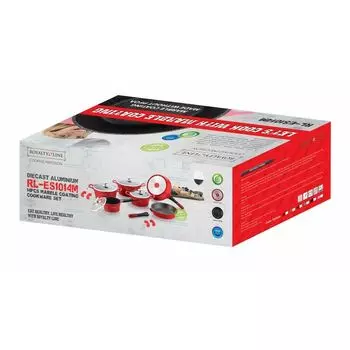 Кастрюля непрерывного приготовления Royalty Line ES2014M 14 частей 3 шт. Красный