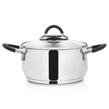 Кастрюля Orion стальная с крышкой DALIE 16 см 1,8л для индукционной газовой плиты