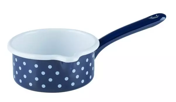 Кастрюля Riess dirndl синего цвета в горошек, 12 см