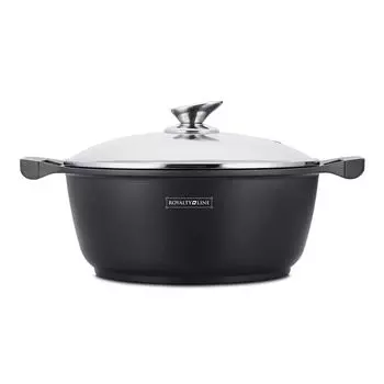 Кастрюля Royalty Line с крышкой 28см 5,7л индукционная