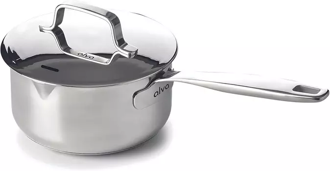Кастрюля с крышкой Alva Maestro, серебряный