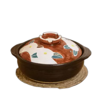 Кастрюля с рисунком Unbrand, черный / коричневый