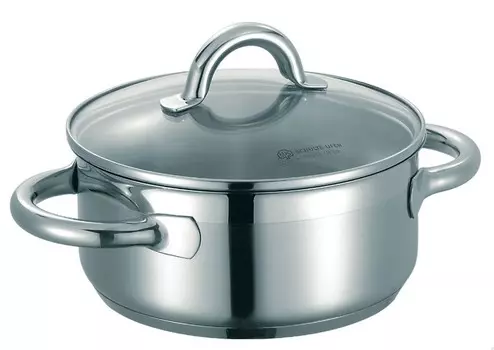 Кастрюля Schulte-Ufer LOOP с крышкой, нержавеющая сталь, диаметр 20 см, подходит для индукционных плит Schulte Ufer
