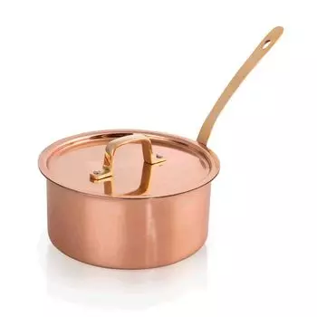 Кастрюля сервировочная с крышкой 16см МЕДНЫЙ ВИД БЫЛ WAS Gastronomiebedarf