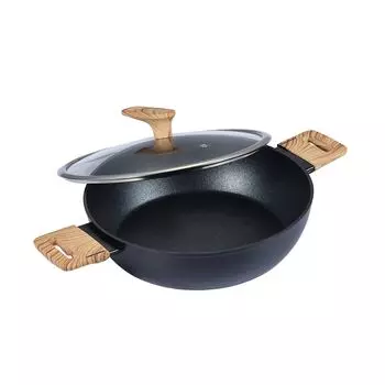 Кастрюля сервировочная с крышкой 28 см. Кленовое дерево новая столовая культура neuetischkultur