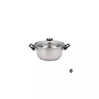 Кастрюля со стеклянной крышкой Quid Habitat Нержавеющая сталь Quid Размеры: 30 см