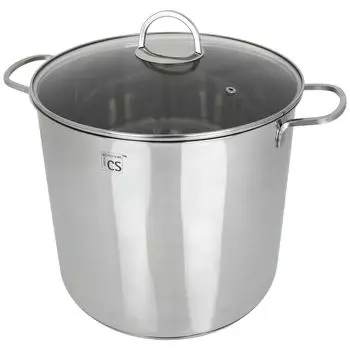 Кастрюля со стеклянной крышкой Trier 10,5 литровая суповая кастрюля, универсальная индукционная кастрюля CS Kochsysteme