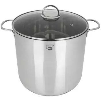 Кастрюля со стеклянной крышкой Trier 22-литровая суповая кастрюля, универсальная кастрюля, индукционная кастрюля CS Kochsysteme