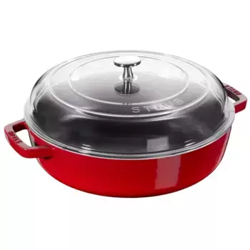 Кастрюля Staub со стеклянной крышкой, вишня
