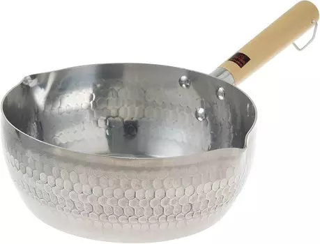 Кастрюля Strix Design SA-091 Yukihira, серебристая, 7,9 дюйма (20 см), широкое дно, простота в использовании, легкий вес, газовое пламя, Yokuri Pot