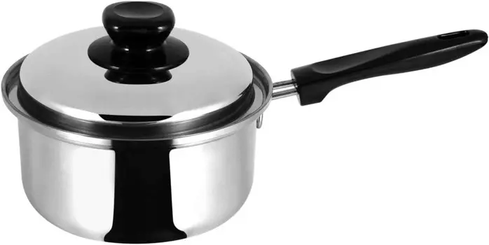 Кастрюля Tafuco A-2272 с одной ручкой, 6,3 дюйма (16 см), совместима с индукционной индукцией, серия Ultra, трехслойная сталь, сделано в Японии Tafuko, Sliver