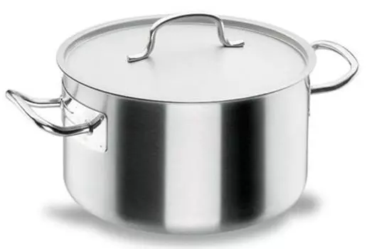 Кастрюля, универсальная кастрюля, нержавеющая сталь 18/10, серебро, 4 л, 20 см, высота: 13 см LACOR