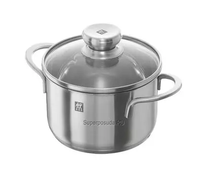 Кастрюля Zwilling TWIN NOVA 40103-207 с крышкой, нержавеющая сталь, диаметр 20 см, подходит для индукционных плит