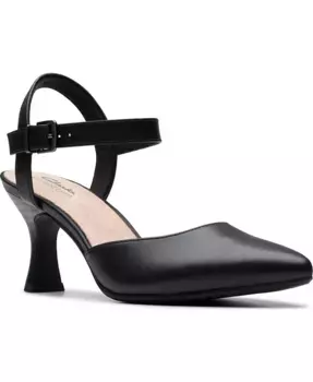 Каталейна Кора туфли-лодочки из кожи с острым носом Clarks, черный