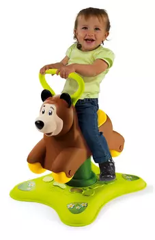 Каталка-качалка Smoby Rocking для детей, коричневый / зеленый