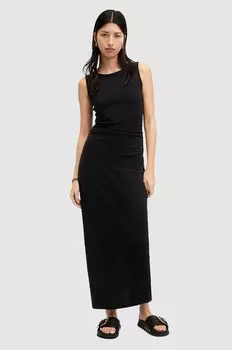 KATARINA DRESS платье из хлопка AllSaints, черный