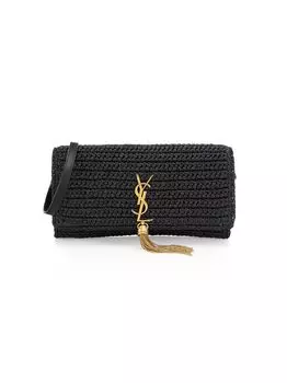 Kate 99 Сумка через плечо из рафии с кисточками Saint Laurent