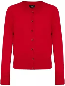 Kate Spade кашемировый кардиган с круглым вырезом, красный