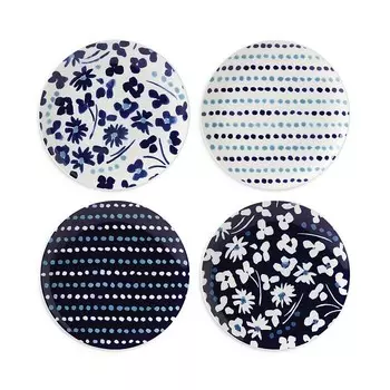 Kate Spade New York Акцентная тарелка Floral Way, набор из 4 шт, белый