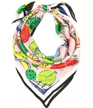 Kate Spade New York Шелковый квадратный шарф для мини-гольфа, зеленый