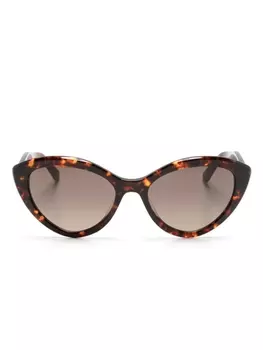 Kate Spade солнцезащитные очки Junigs в оправе 'кошачий глаз', коричневый