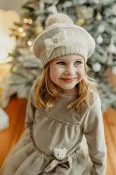 KATHRINE II детская шапка из смесовой шерсти Jamiks, бежевый