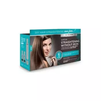 Kativa Бразильское выпрямление без утюжка - Разглаживающий уход за волосами с двойными насадками - Маска, шампунь и кондиционер без формальдегида и гуанидина